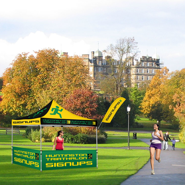 For marathons and other events, the flag can let participants know where to sign up