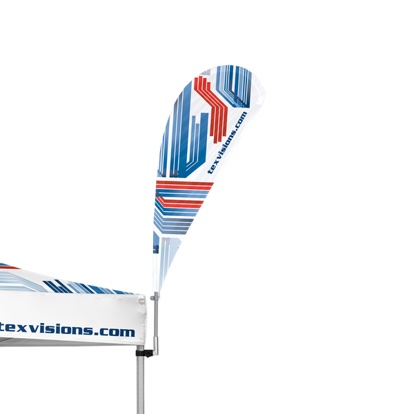 Easily attach a feather flag product, like the Drop shape