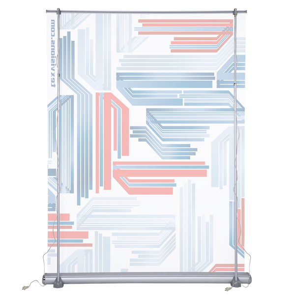 Wider Roll Ups feature 2 support poles and can accommodate 2 lights