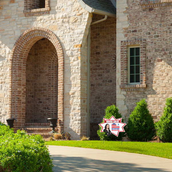 The Beefy Sign Stake can be reused with different yard signs The Beefy Sign Stake can be reused with different yard signs