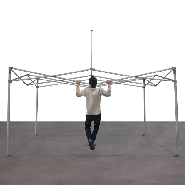 Frame is made of durable, commercial-grade aluminum