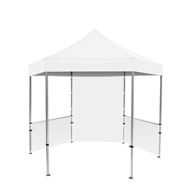 Plus Hex Pavilion White Canopy 10' x 10' & Walls