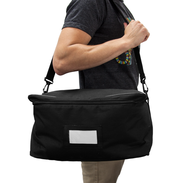 Shoulder strap makes it easy for your clients to take their fabric prints with them wherever they go