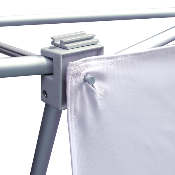 Prints feature button holes that attach securely to pins' frame hubs Prints feature button holes that attach securely to pins' frame hubs