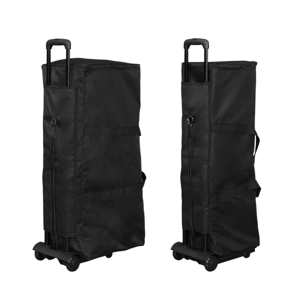 Optional Pop Up Trolleys make it easy for your client to transport their prints and frame