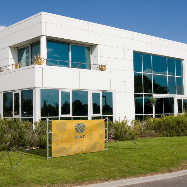 Your client can place in front of their building to promote their product or brand Your client can place in front of their building to promote their product or brand