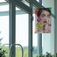 This Window Hanging Set’s banner arm is positioned at a 90° angle so the custom print can hang freely This Window Hanging Set’s banner arm is positioned at a 90° angle so the custom print can hang freely