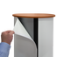 Custom print secures to display with hook-and-loop fastener Custom print secures to display with hook-and-loop fastener