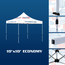 10' x 10' Economy tent is finished in steel 10' x 10' Economy tent is finished in steel