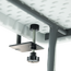 Screw knob tightens clamp to table Screw knob tightens clamp to table