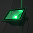 LED flood light with green color setting LED flood light with green color setting