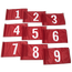 White on red background numbers 1-9 White on red background numbers 1-9