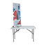 Example of an extended height display on a 4' table Example of an extended height display on a 4' table