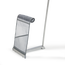 This display is constructed of a 3-part aluminum pole, polished aluminum foot, and aluminum and mesh frame This display is constructed of a 3-part aluminum pole, polished aluminum foot, and aluminum and mesh frame