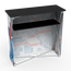 The hidden shelf installs into the back of the frame and can be used to store extra literature. (partial wrap shown) The hidden shelf installs into the back of the frame and can be used to store extra literature. (partial wrap shown)
