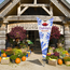 Your client can use the Arrow flag indoors or outdoors with a single-reverse or double-sided print Your client can use the Arrow flag indoors or outdoors with a single-reverse or double-sided print