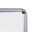 This user-friendly display frame snaps open without the use of tools for easy print installation and changes This user-friendly display frame snaps open without the use of tools for easy print installation and changes