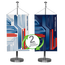 Your client’s custom print can be finished in a double-print layout for displaying two different images Your client’s custom print can be finished in a double-print layout for displaying two different images