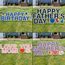 Happy Birthday (blue), Happy Father's Days, Love You Mom, and Happy Mother's Day