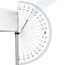 30° flag holder being measured with a protractor