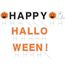 Stakes come with the yard letters Happy Halloween Yard Sign Card