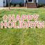 Candy can happy holidays yard card set Happy Holiday signs with emojis