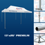 Close up for the 13'x26' tent frame