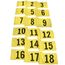 Yellow and Black golf flag set 1 - 18