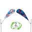 Choose between single-reverse and double-sided printing options for the feather flag Choose between single-reverse and double-sided printing options for the feather flag
