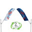 Choose between single-reverse and double-sided printing options for the feather flag Choose between single-reverse and double-sided printing options for the feather flag