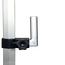 The included bracket is easily attached: simply slide it up the tent leg and tighten the knob The included bracket is easily attached: simply slide it up the tent leg and tighten the knob