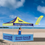If your client is taking their tent on the beach, the feather flag is a great way to draw extra attention If your client is taking their tent on the beach, the feather flag is a great way to draw extra attention