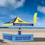If your client is taking their tent on the beach, the feather flag is great for drawing extra attention If your client is taking their tent on the beach, the feather flag is great for drawing extra attention