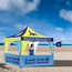 If your client is taking their tent on the beach, the Advertising Tent Flag is great for drawing extra attention If your client is taking their tent on the beach, the Advertising Tent Flag is great for drawing extra attention