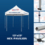 Hex Pavilion Tent Frame features hexagonal aluminum tent legs with adjustment levers and rooftop crank Hex Pavilion Tent Frame features hexagonal aluminum tent legs with adjustment levers and rooftop crank