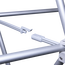 Frame connections easily snap together for assembly and disconnecting for breakdown Frame connections easily snap together for assembly and disconnecting for breakdown