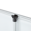 Support pole features black plastic hook where print clamping rails secure to Support pole features black plastic hook where print clamping rails secure to